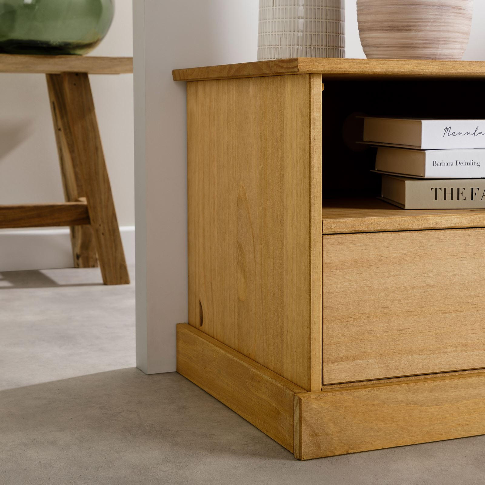 LOWBOARD VENETA - Kieferfarben, Holz (106/40/40cm) - IDIMEX