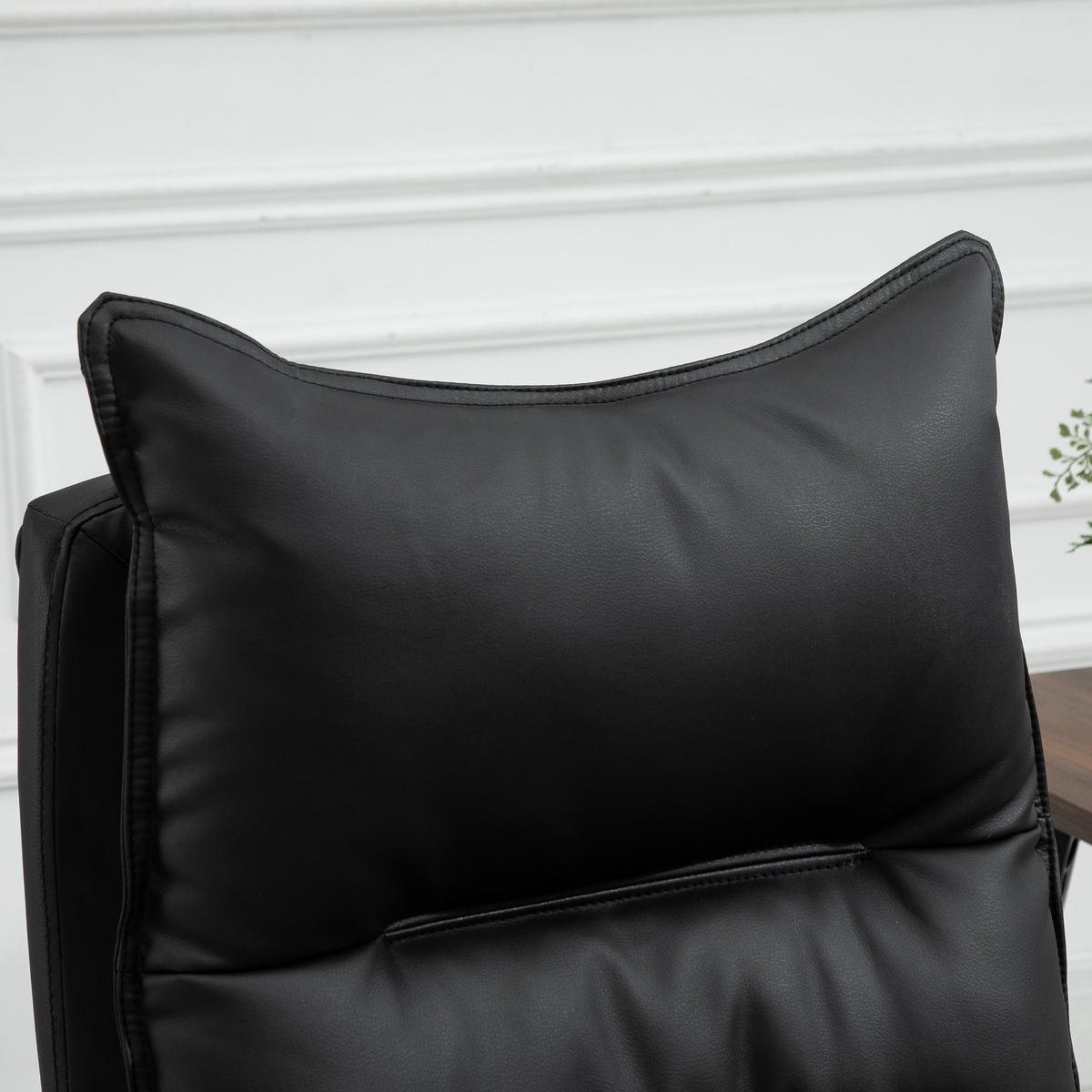 BÜROSTUHL, Kunstleder, Schwarz - Schwarz, Kunststoff (72/130/66cm) - Vinsetto