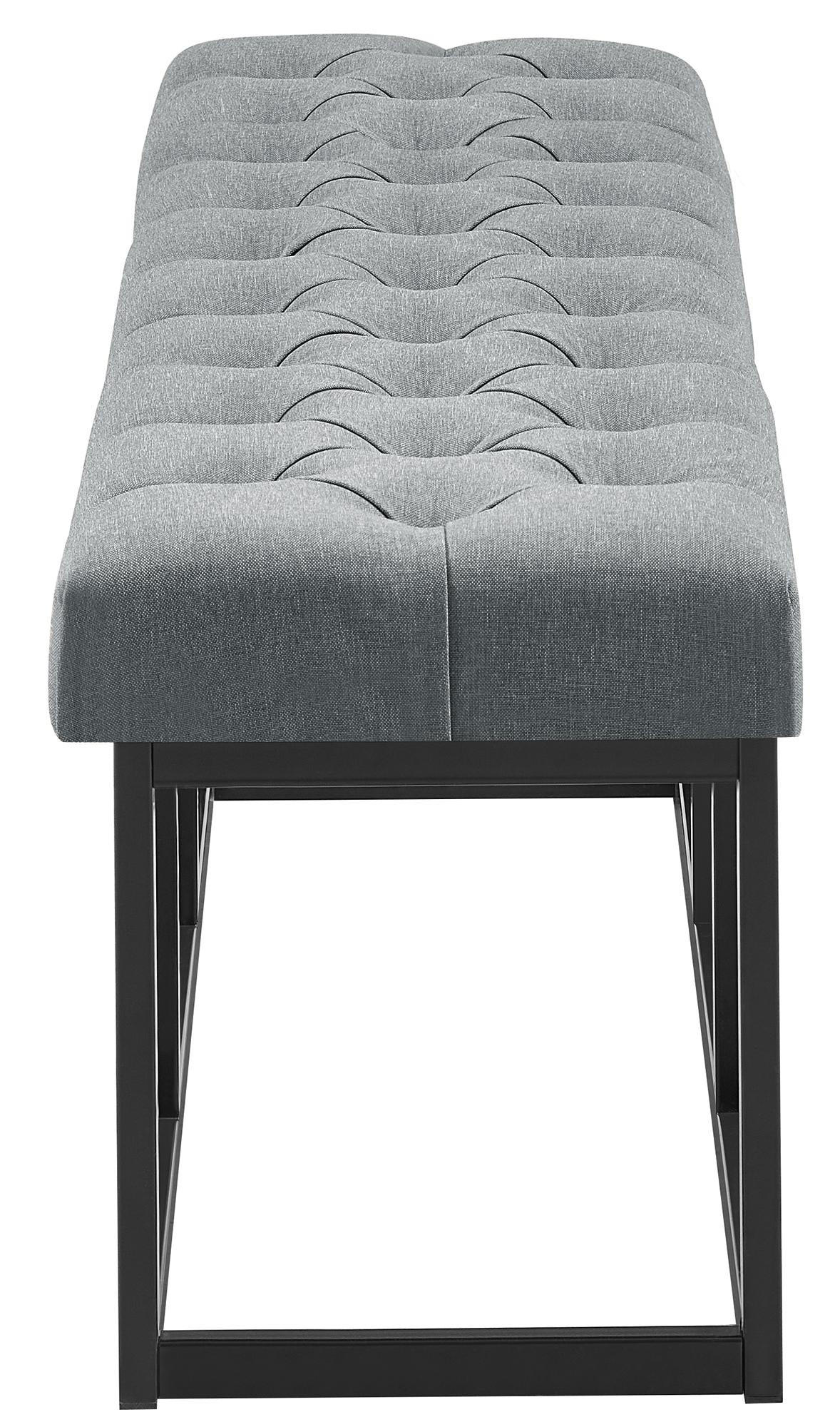 SITZBANK 150/38 cm Stoff Dunkelgrau - Dunkelgrau/Schwarz, Textil/Metall (150/46/38cm) - CLP