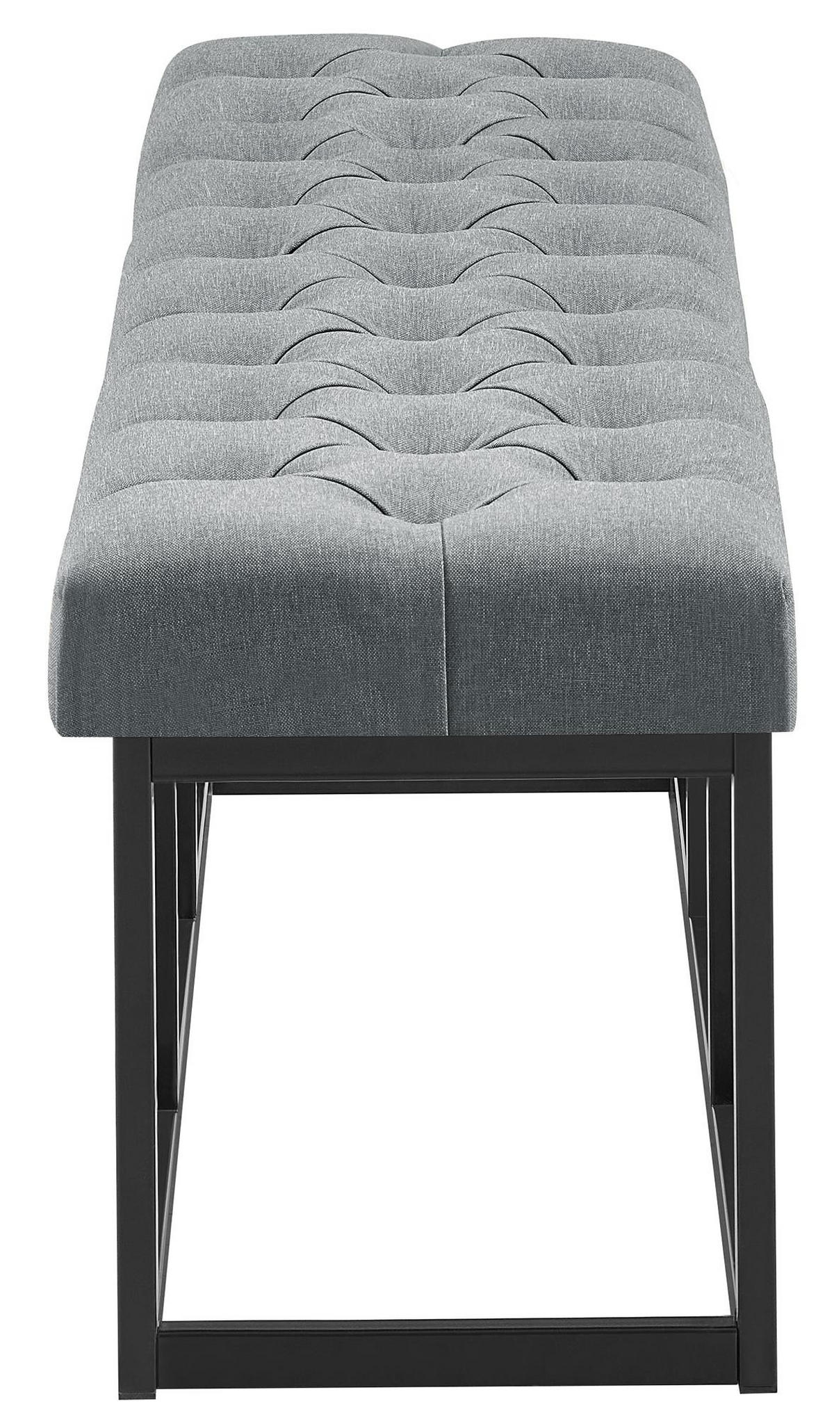 SITZBANK 150/38 cm Stoff Dunkelgrau - Dunkelgrau/Schwarz, Textil/Metall (150/46/38cm) - CLP