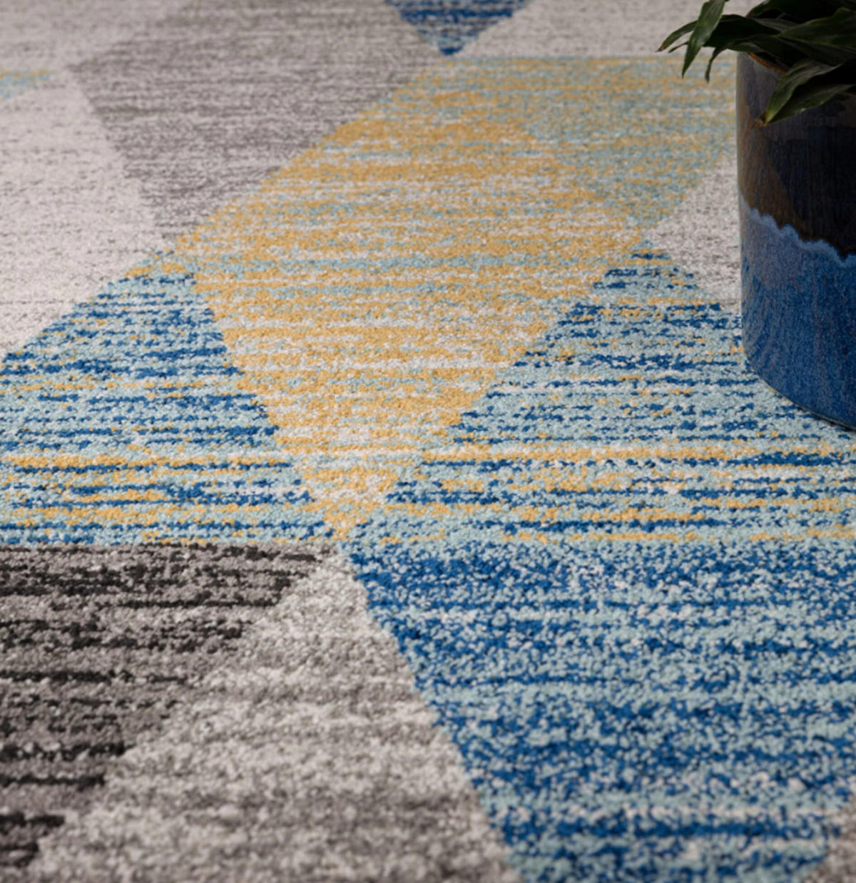 TEPPICH modern Flachgewebe CLONY Blau 160 x 230 cm - Blau, Textil (160/230cm) - Novatrend