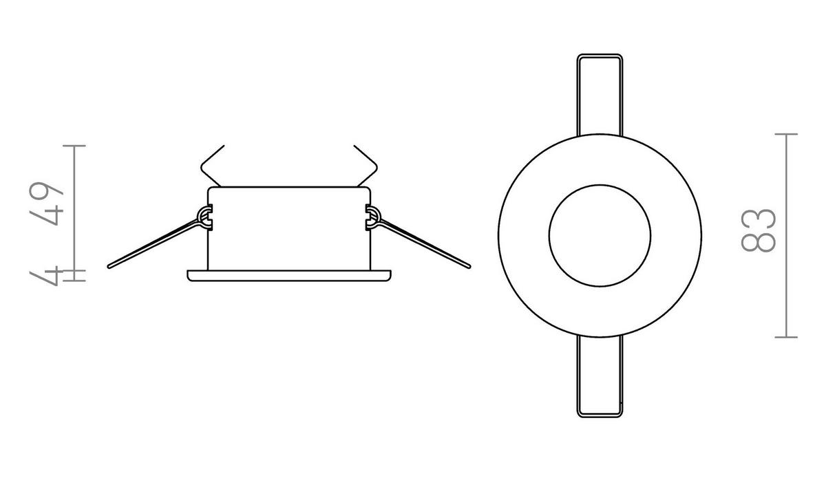 EINBAULEUCHTE SPLASH R Chrom 8 W IP65 - Chromfarben, Metall (83/83/4cm) - Rendl
