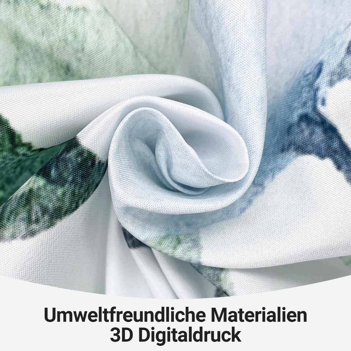 DUSCHVORHANG Blatt 180 x 170 cm Polyester Wasserabweisend Waschbar - Multicolor, Textil (180/170cm)