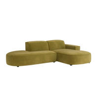 ECKSOFA Cursal Atelier, Stoff Salvador, Olive, Rechts - Olivgrün, Holz (284/166cm) - Kaiser Möbel