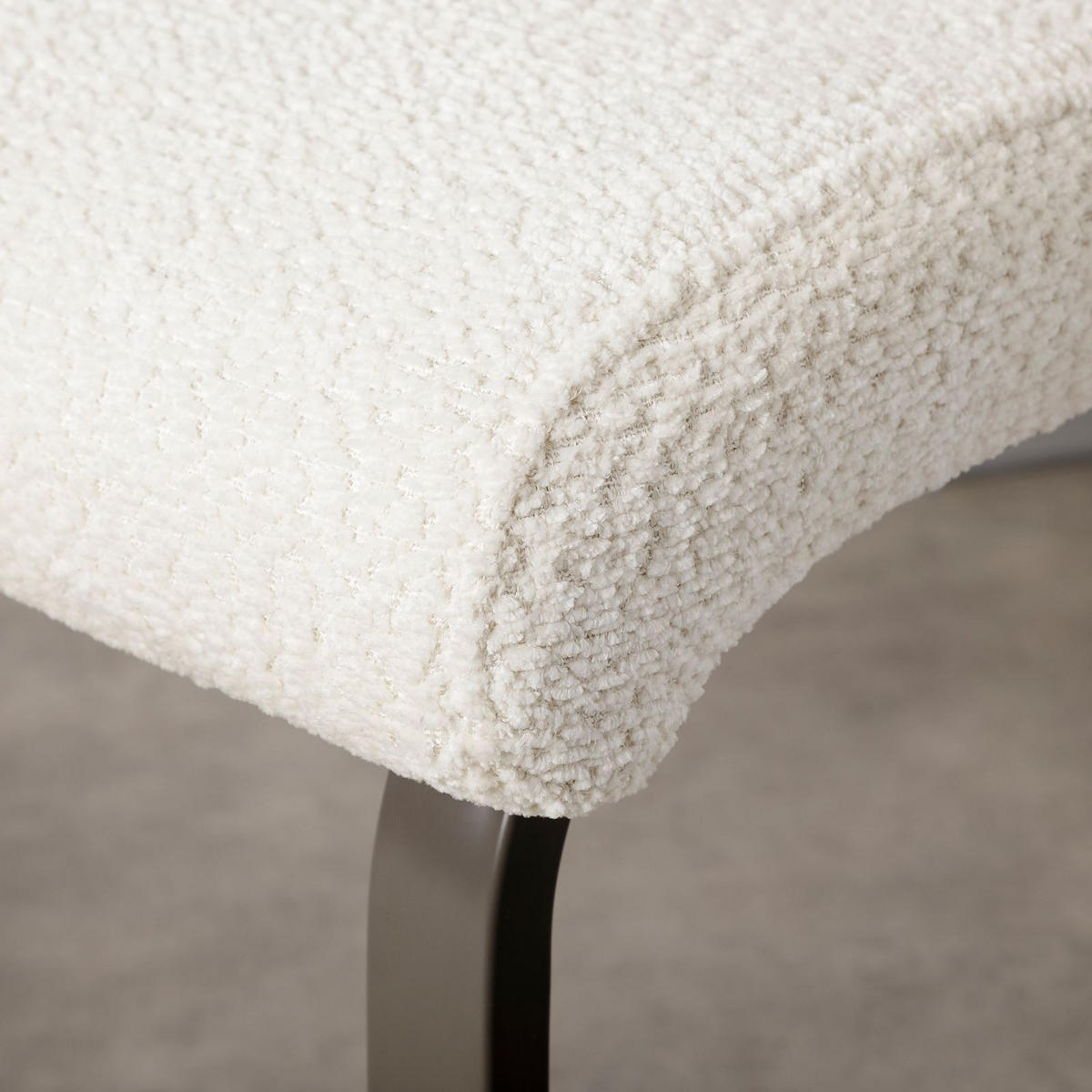 ESSZIMMERBANK VILAS - Weiß, Textil/Metall (136/89/59cm) - IDIMEX