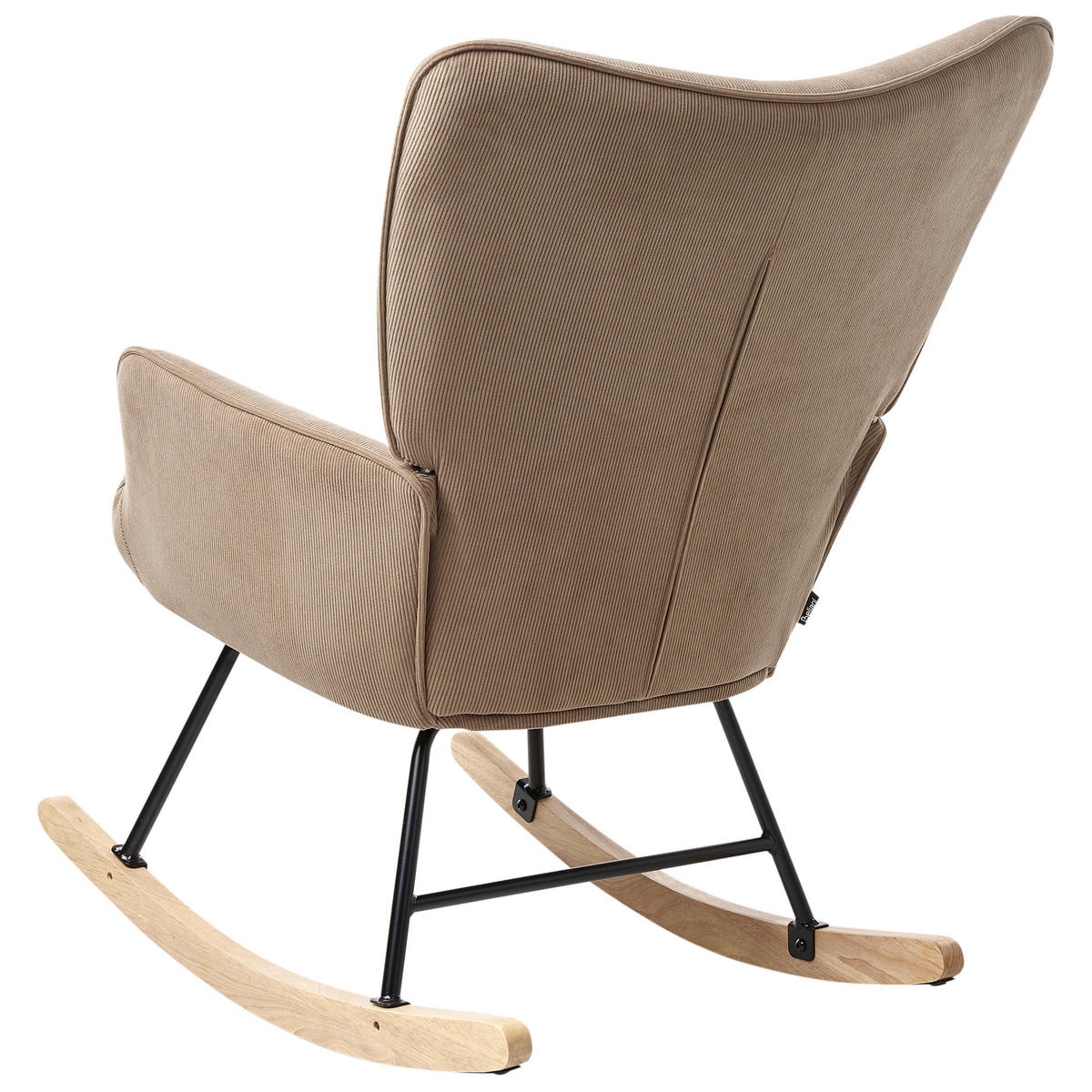 SCHAUKELSESSEL Taupe Arset - Taupe/Schwarz, Textil (71/104/83cm) - Beliani