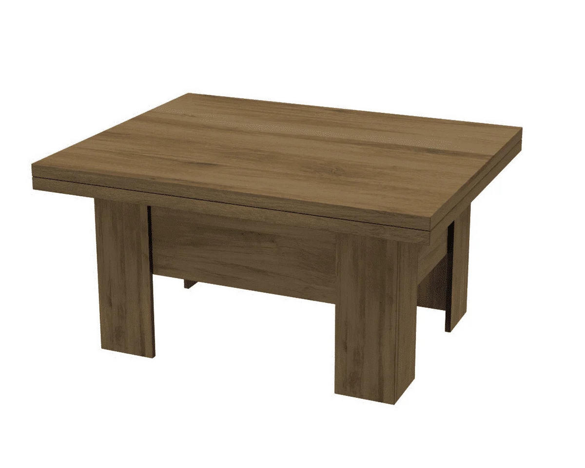 TISCH LONG - Dunkelbraun, Holzwerkstoff (80/100/53cm) - Meblini