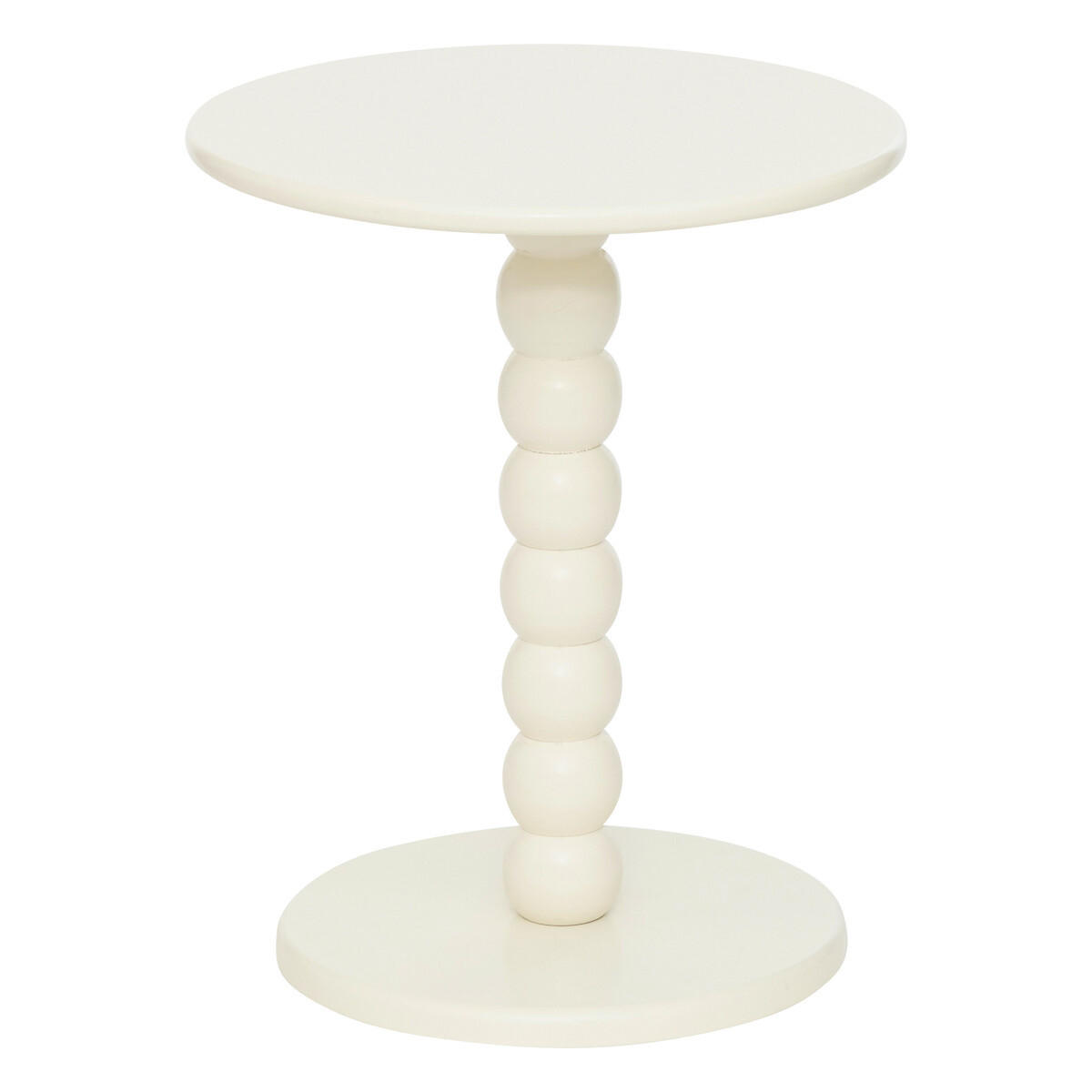 COUCHTISCH Chamlo rund Weiß 38/38/46,5 cm - Beige, Holzwerkstoff (38/38/46.5cm) - Atmosphera Createur d´interieur