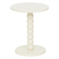 COUCHTISCH Chamlo rund Weiß 38/38/46,5 cm - Beige, Holzwerkstoff (38/38/46.5cm) - Atmosphera Createur d´interieur