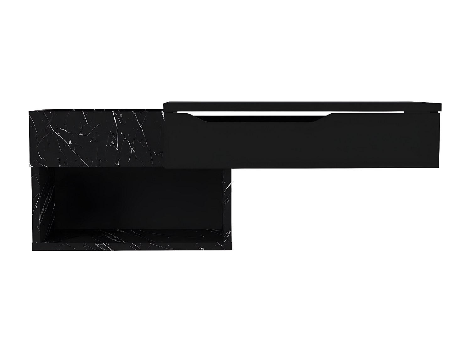KONSOLENTISCH - 90 cm x 29.6 cm - Holz, Platte - Schwarz DAREKA - Schwarz, Holz (29/90/33.2cm) - Vente-Unique