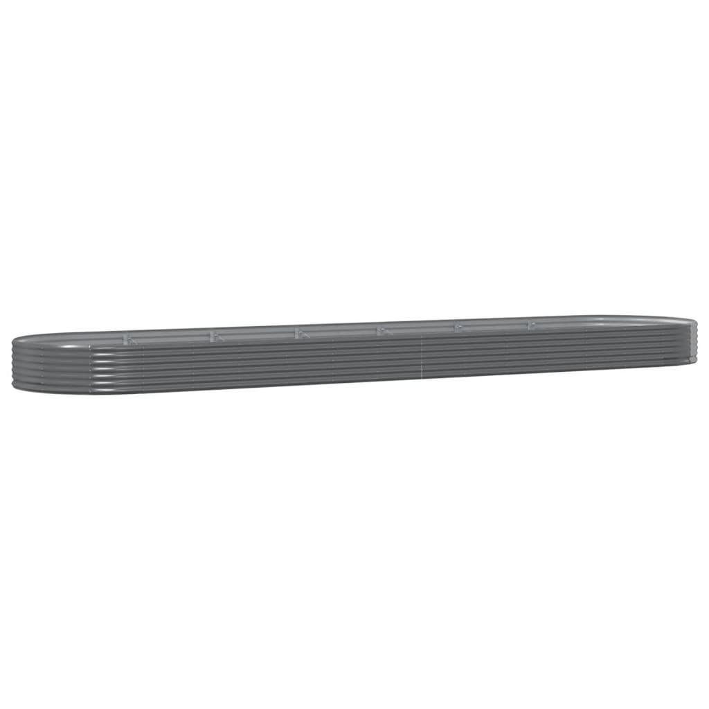 HOCHBEET Verzinkter Stahl 600x140x36 cm Grau - Grau, Metall (140/36/600cm) - furnicato