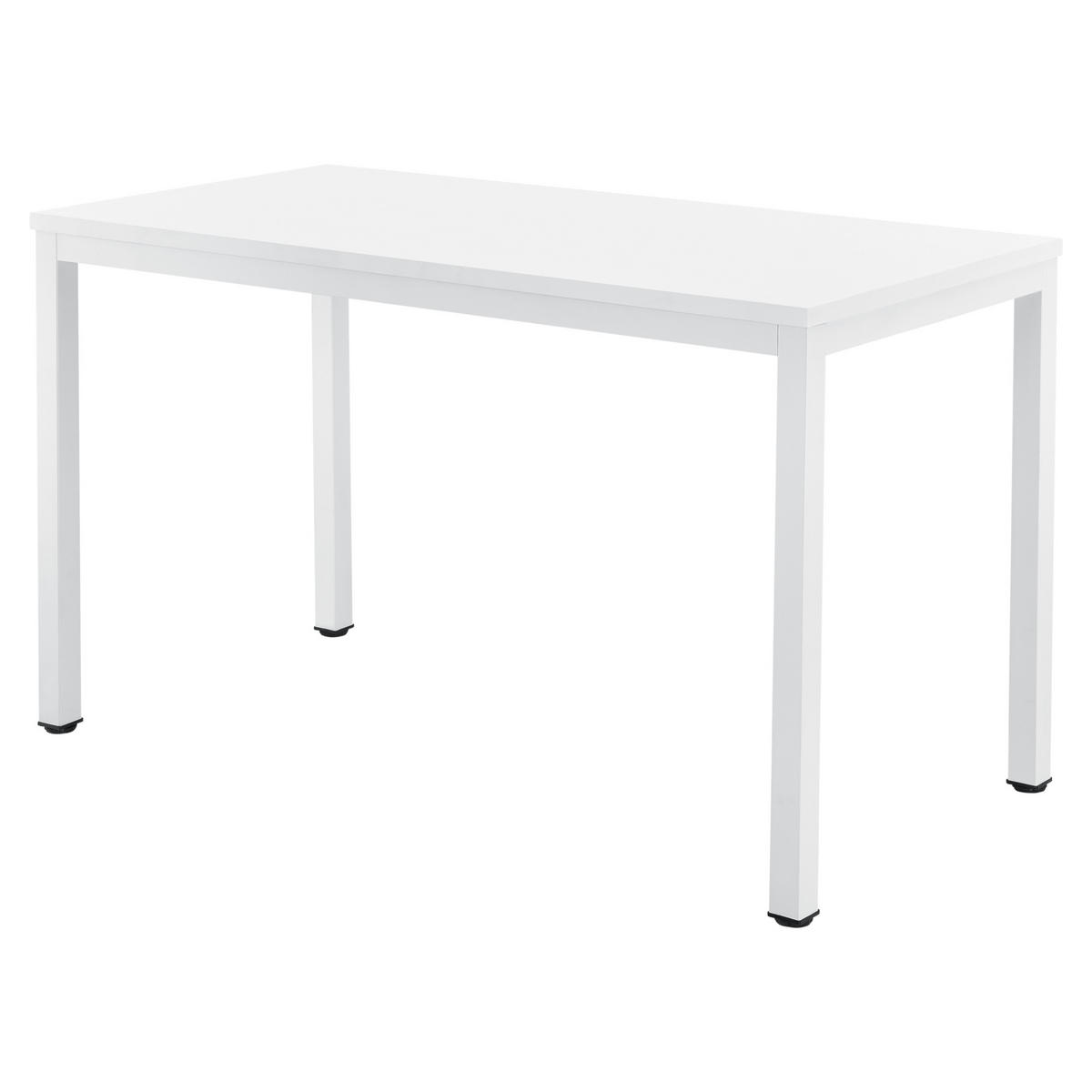 SCHREIBTISCH Odense - Weiß, Holzwerkstoff/Metall (60/120/75cm) - [en.casa]
