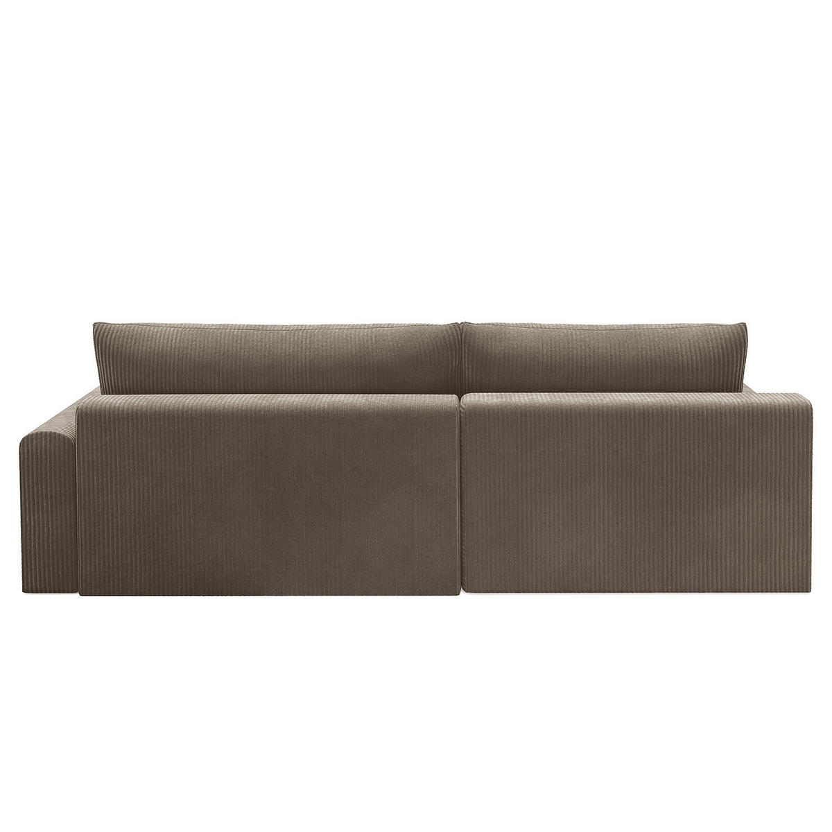 ECKSOFA mit Schlaffunktion - Longchair - Hellgrau/Schwarz, Kunststoff/Textil (253/167cm) - home24