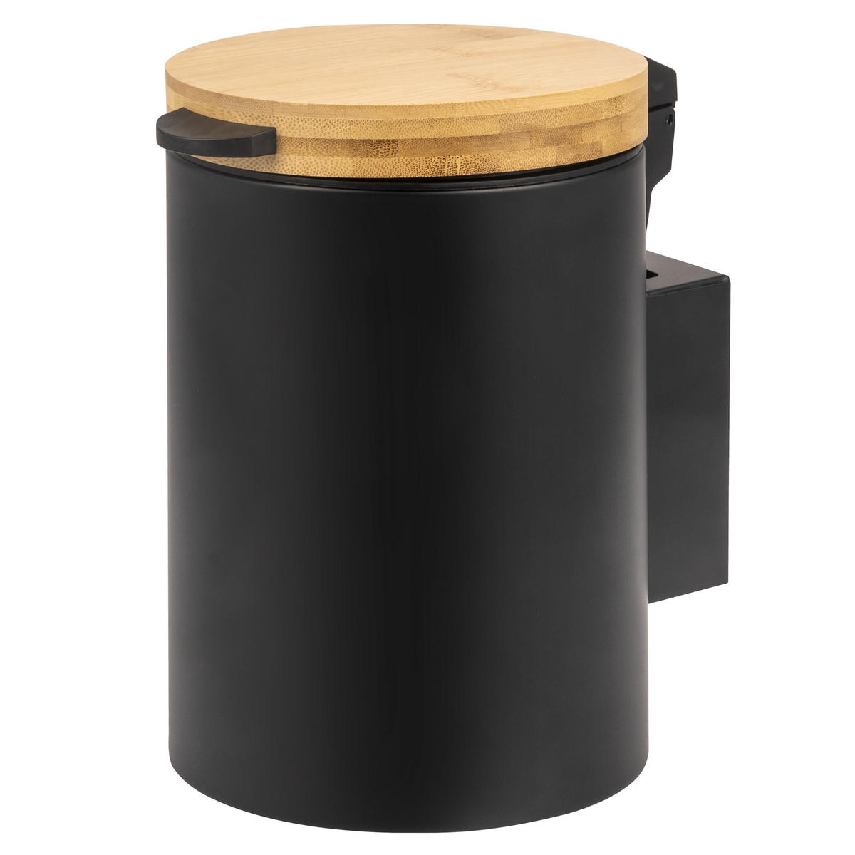 WAND-KOSMETIKEIMER 3 L, rund, schwarz - Schwarz, Metall (17/25/23cm) - bremermann