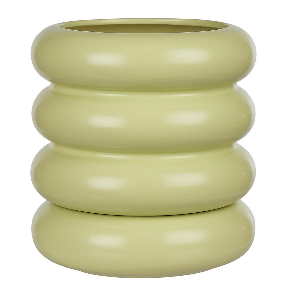 BLUMENÜBERTOPF Hoop - Grün, Keramik (21cm) - Butlers