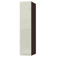 HÄNGESCHRANK Florence W4/20 Lava / RAL 1013 perlweiß HG 20 / 32,5 / 96cm - Türanschlag links - Dunkelgrau/Weiß Hochglanz, Holz/Holzwerkstoff (20/96/32.5cm) - Feldmann-Wohnen