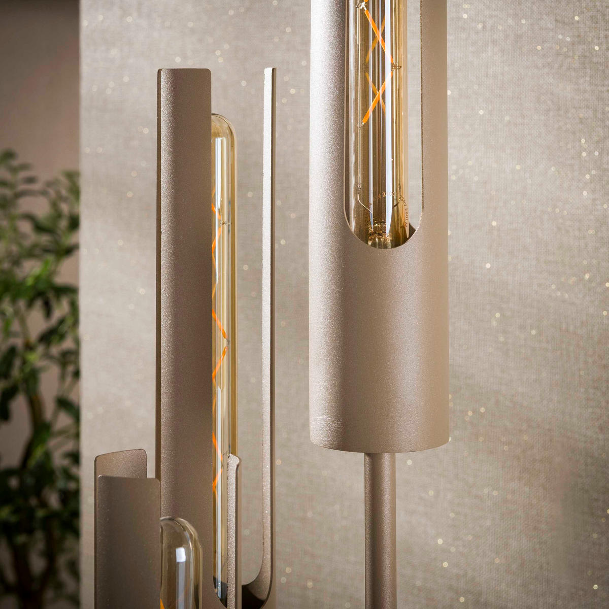 STEHLEUCHTE Tube Beige 30/30/175 cm - Beige, Metall (30/30/175cm) - Hoyz Collection