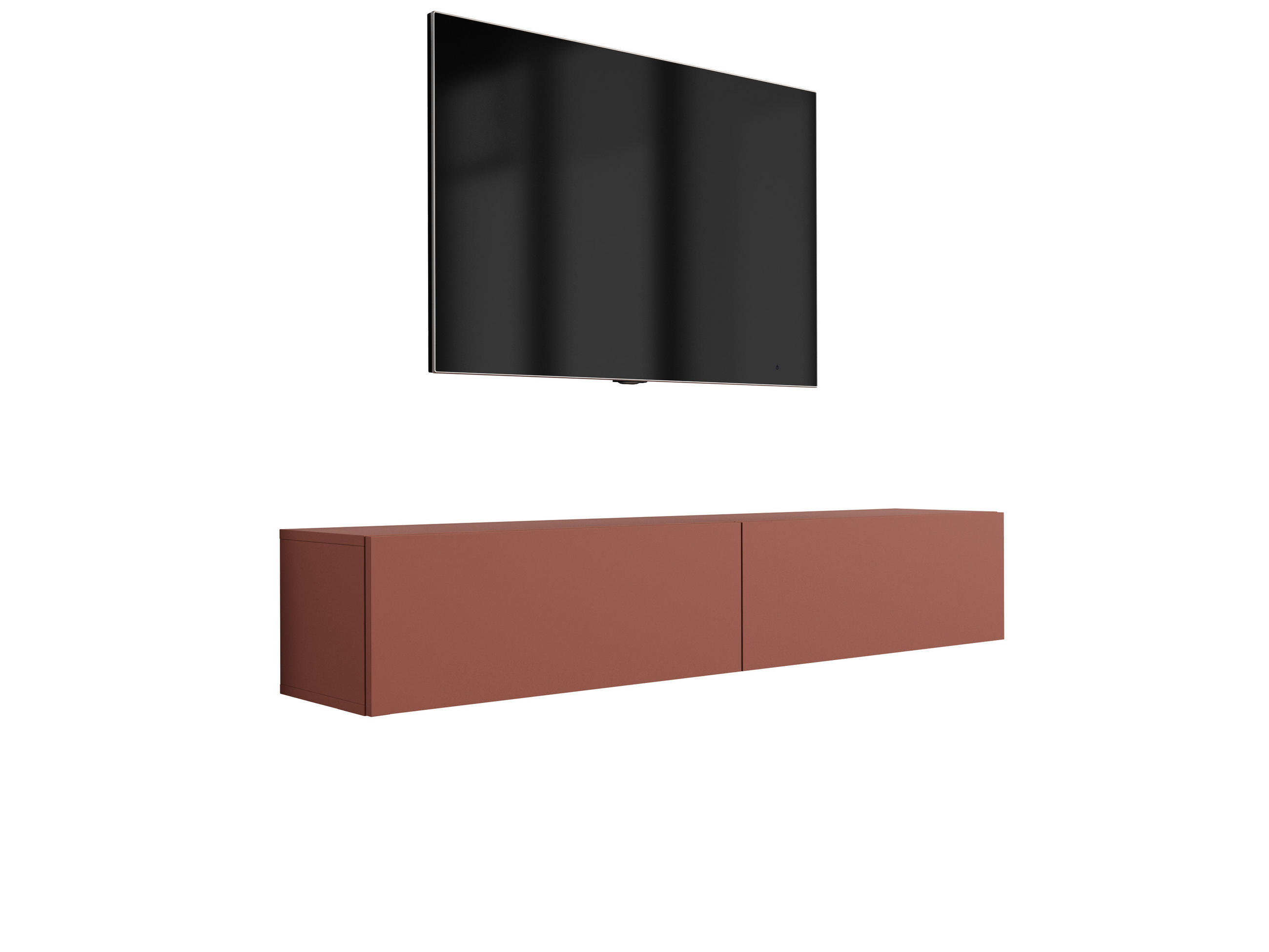 TV-SCHRANK : Ziegelrot, 170 x 34 x 32 cm - Rot, Holzwerkstoff (170/34/32cm) - 3XE LIVING