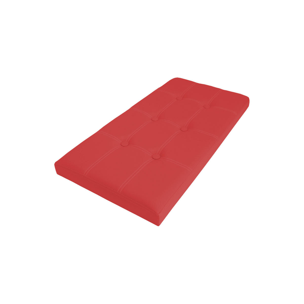 FUSSHOCKER Rot 38/76/38 cm - Rot, Textil (38/38/76cm) - Mobili Rebecca