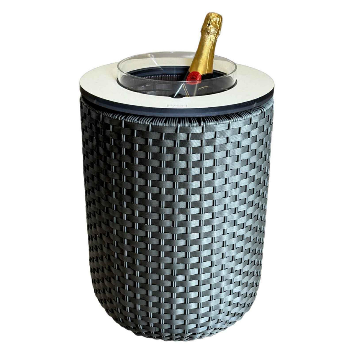 BEISTELLTISCH MIT ACRYL-KÜHLER London Anthrazit-Champagner 50 cm - Champagner/Anthrazit, Kunststoff (34/34/50cm) - COOTAB Cooler Table