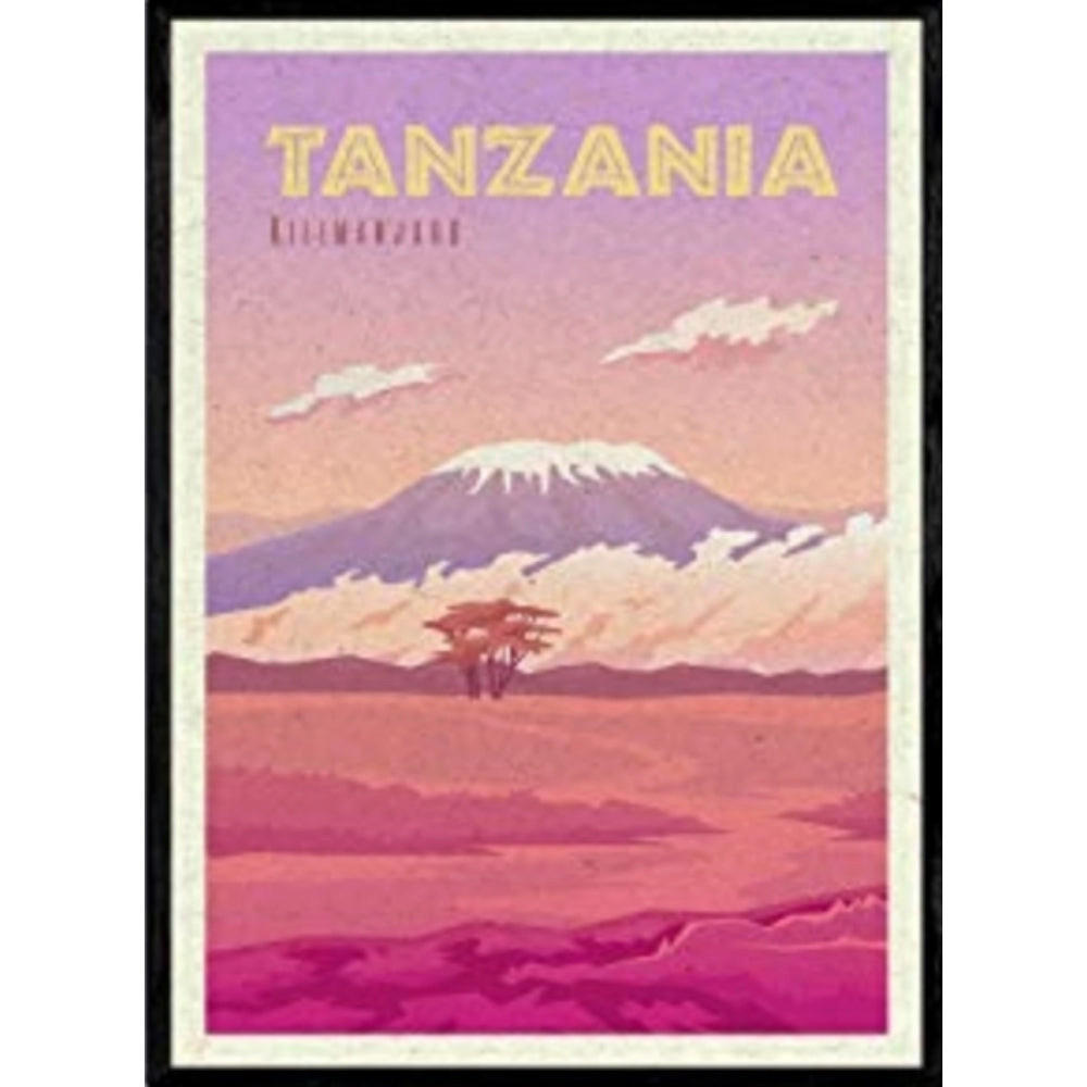 POSTER Vintage City Colors – Tanzania A4 Rahmenlos - Klar, Papier (29.7/5/21cm) - Nacnic