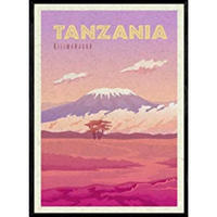 POSTER Vintage City Colors – Tanzania A4 Rahmenlos - Klar, Papier (29.7/5/21cm) - Nacnic