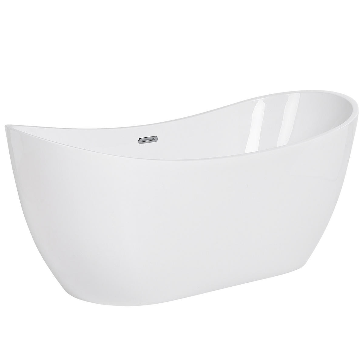 BADEWANNE FREISTEHEND 77x170x72 cm weiß Antigua - Weiß, Kunststoff (77/72/170cm) - Beliani