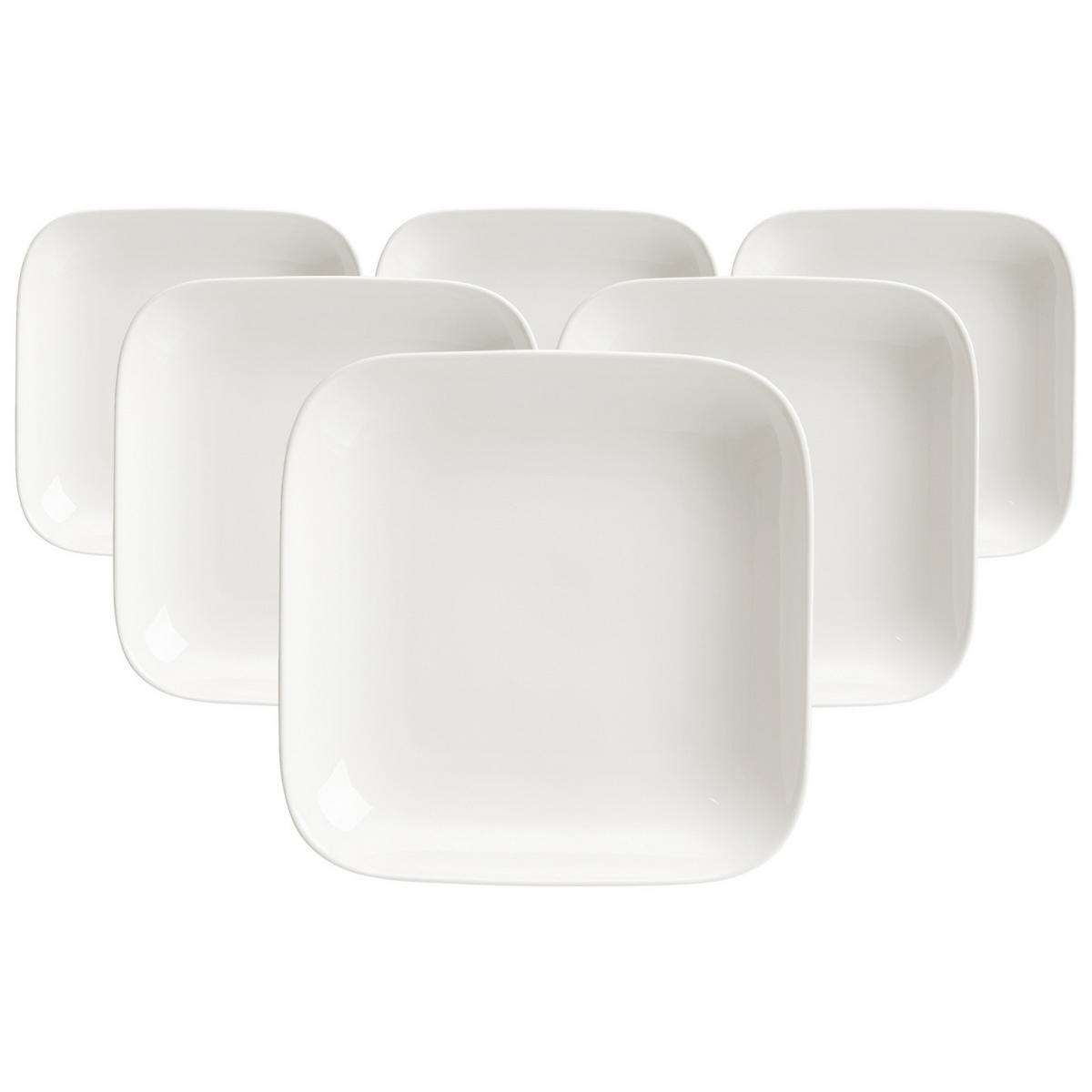 SUPPENTELLER Arena weiß ø 22 cm 6er Set - Weiß, Keramik (22cm) - Ritzenhoff Breker