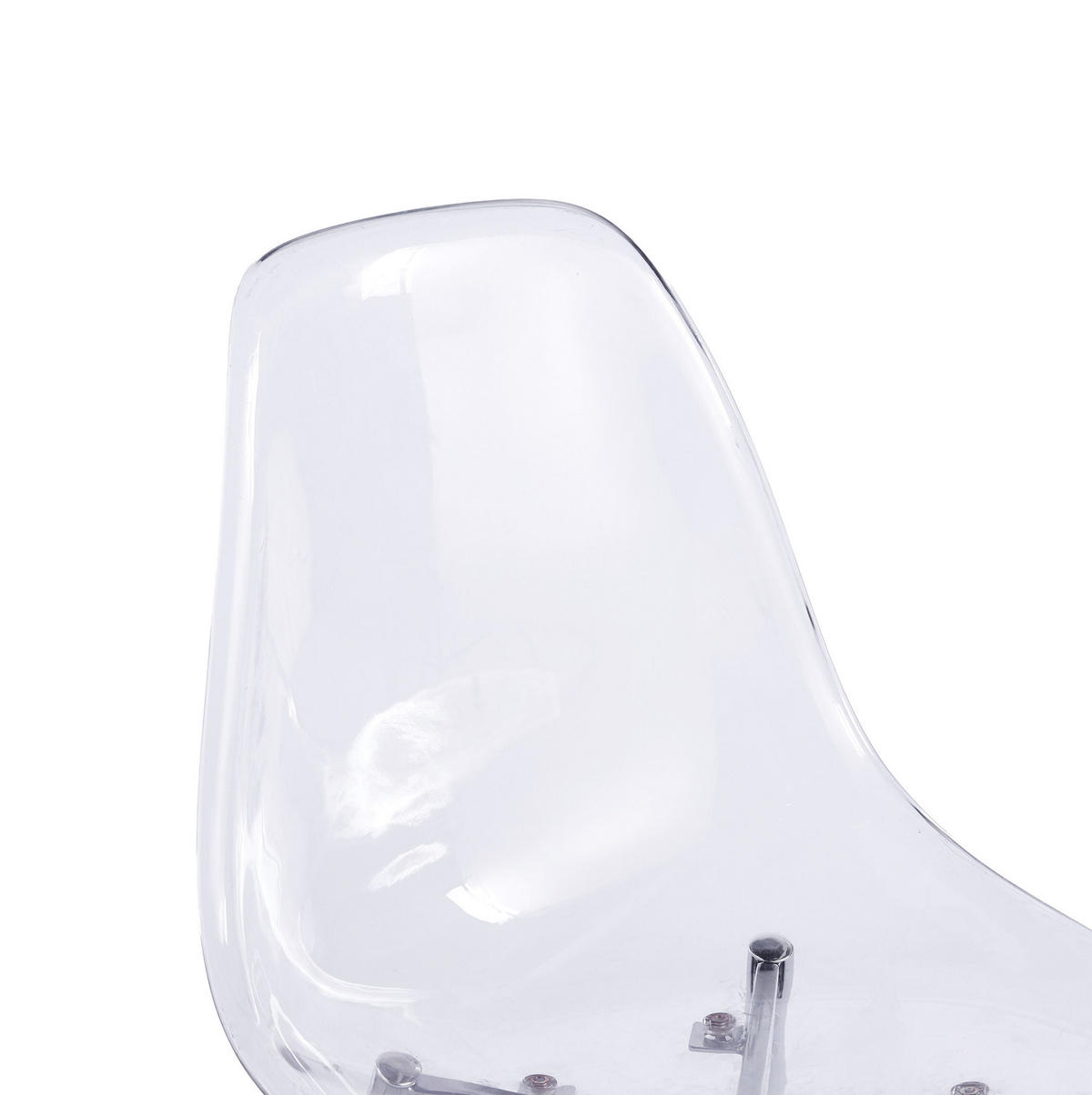STUHL transparent Silber Metall - Silberfarben, Metall (47/81/45cm) - Meubliv