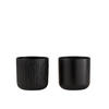 BLUMENTOPF GEN - Keramik - Schwarz - L - 2er Set - Ø 18,5 cm - Schwarz, Keramik (18.5/18cm) - J-Line
