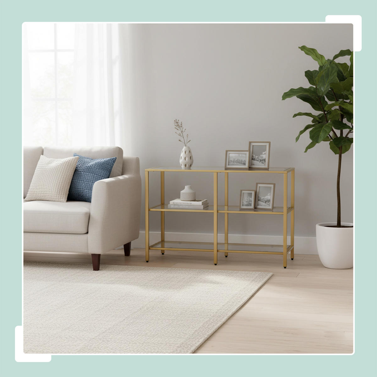 KONSOLENTISCH - Multicolor, Glas/Metall (30/100/73cm) - Relaxdays