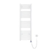 HANDTUCHHEIZKÖRPER elektrisch gebogen Weiß 120/40/5,6 cm - Weiß, Metall (40/120/5.6cm) - EMKE