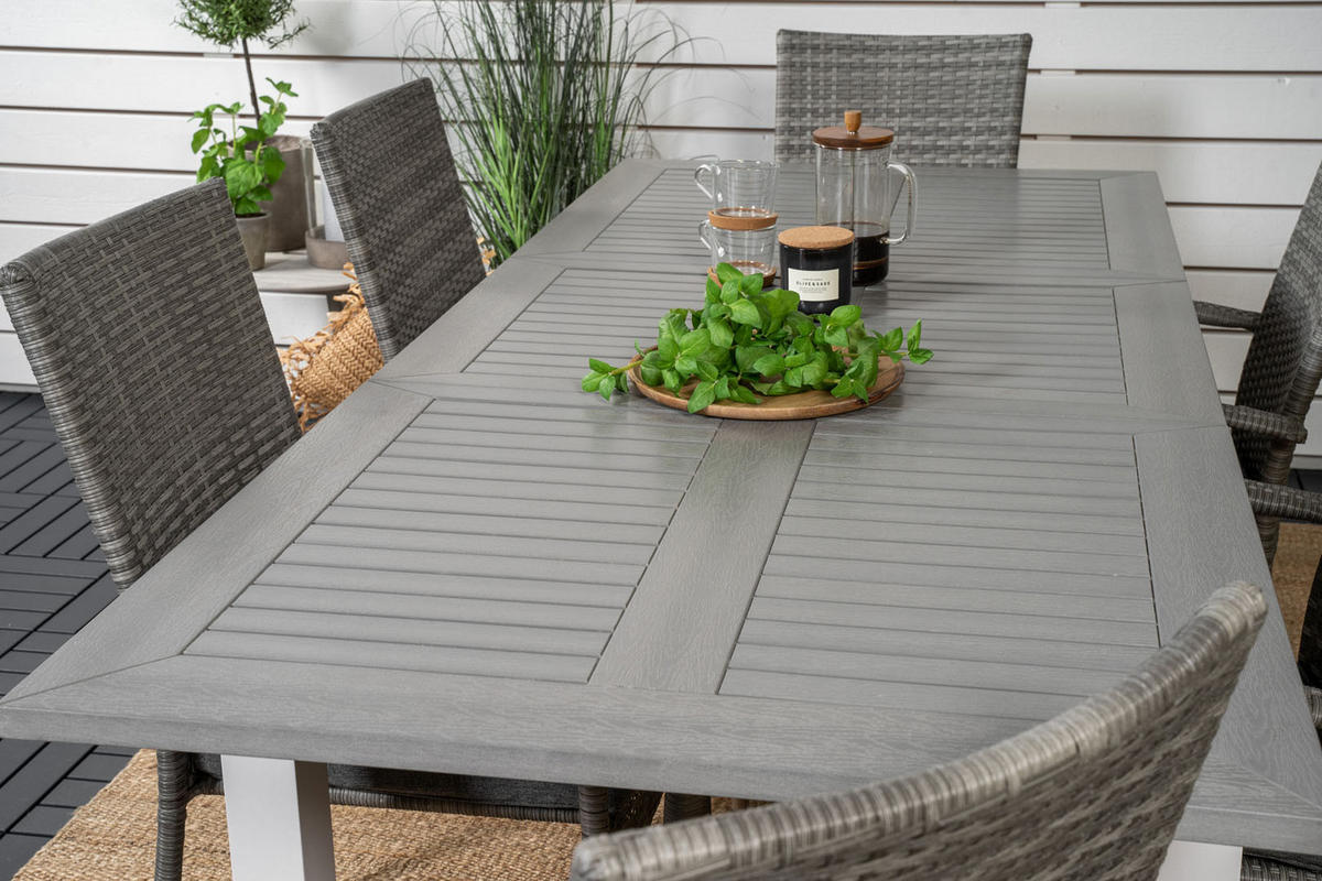 GARTENTISCHGRUPPE Grau - Grau, Holzwerkstoff - ebuy24