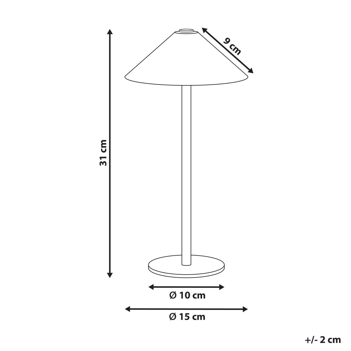 LED-TISCHLEUCHTE Weiß Francoli - Weiß, Metall (15/15/31cm) - Beliani