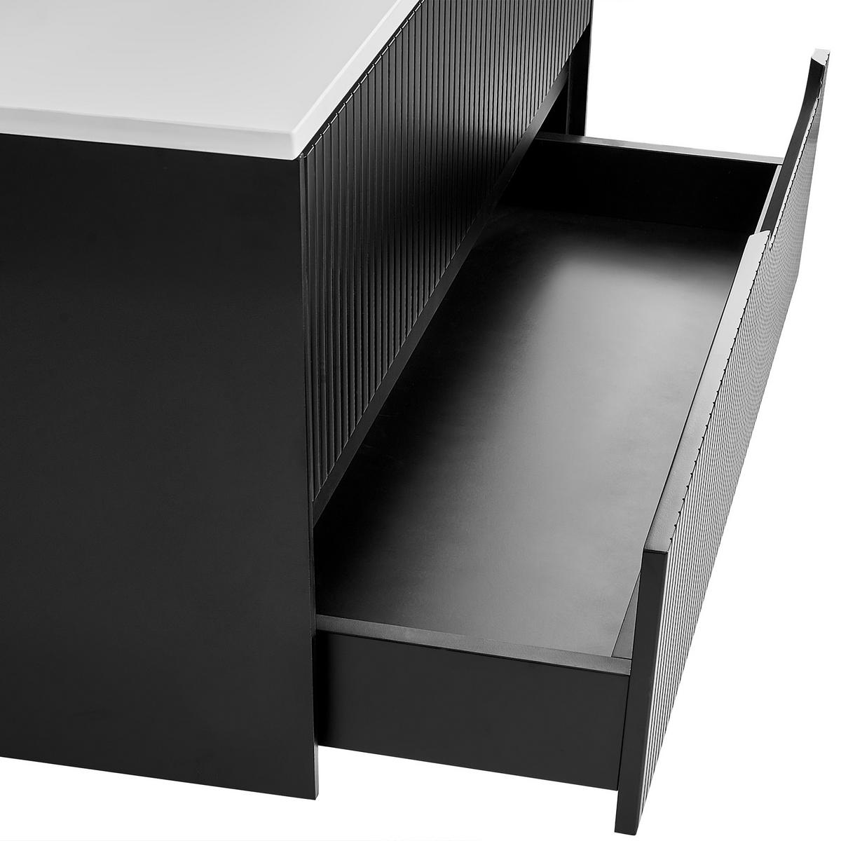 DULAP SUB LAVOAR montat pe perete 60 cm negru Quintela - negru, compozit lemnos (60/48/52cm) - Beliani