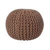 STRICK-POUF braun, 40/40/35 cm - Braun, Textil (40/35/40cm) - Homescapes