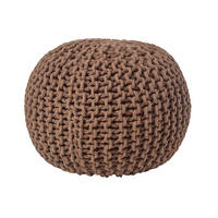 STRICK-POUF braun, 40/40/35 cm - Braun, Textil (40/35/40cm) - Homescapes