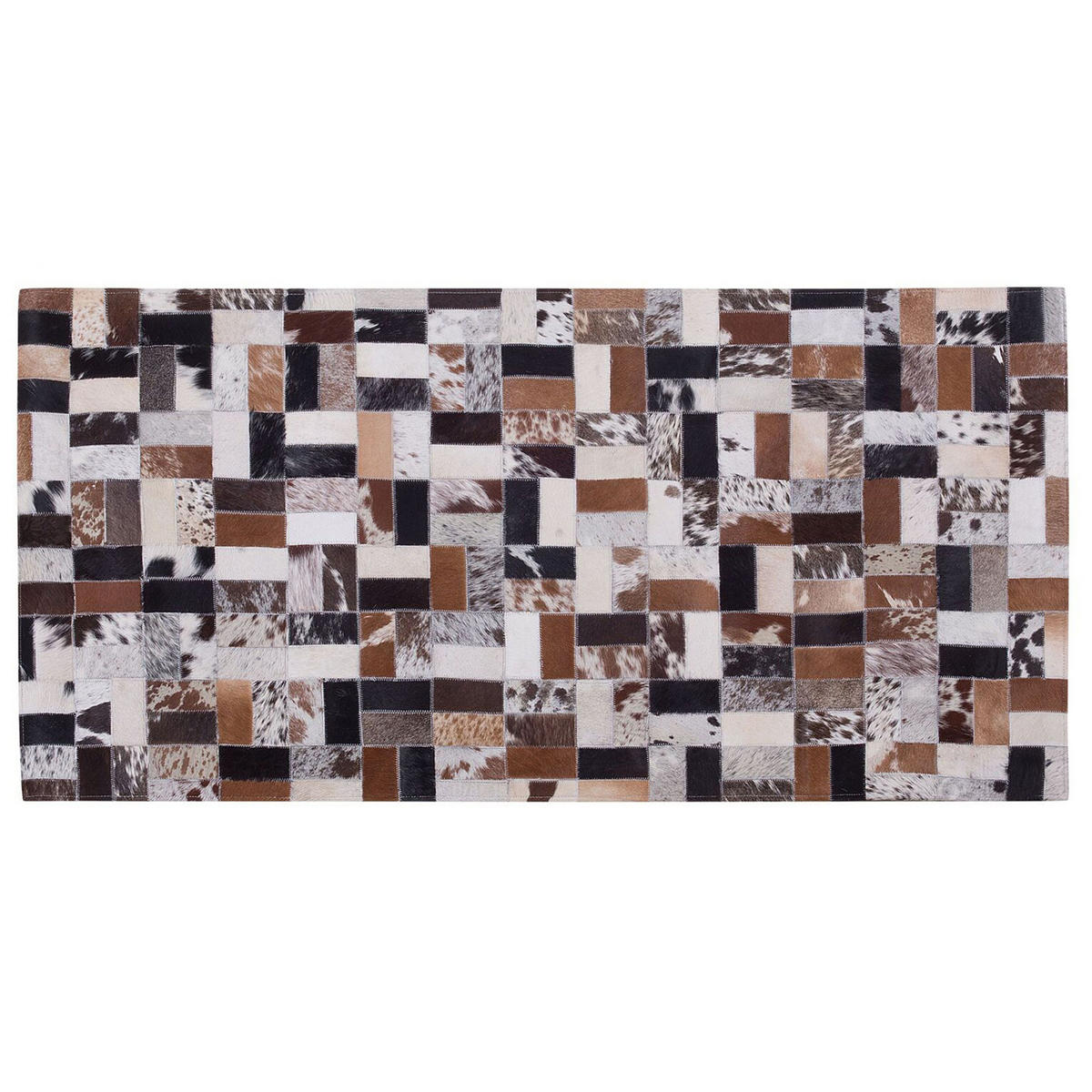 PATCHWORK-TEPPICH Cesme 150/80 cm - Multicolor, Fell (80/150cm) - Beliani