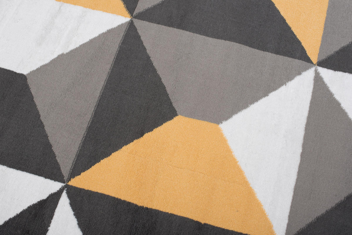TEPPICH MAYA Gelb Vierecke Geometrisch Figuren 200/250 cm - Gelb, Textil (200/250cm) - Tapiso