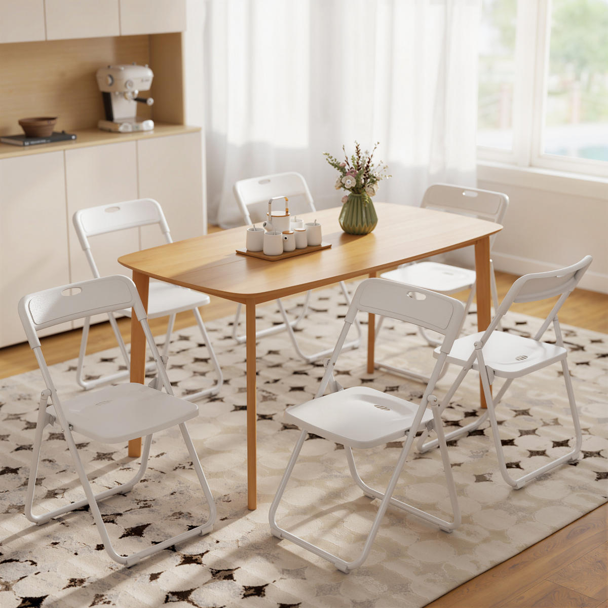 KLAPPSESSEL Weiß 6 Stück - Weiß, Kunststoff (47/75/48.5cm) - GiPP