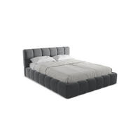 POLSTERBETT mit Bettkasten und Lattenrost 180x228 Grau - Dunkelgrau/Schwarz, Kunststoff/Textil (160/200cm) - Makamii