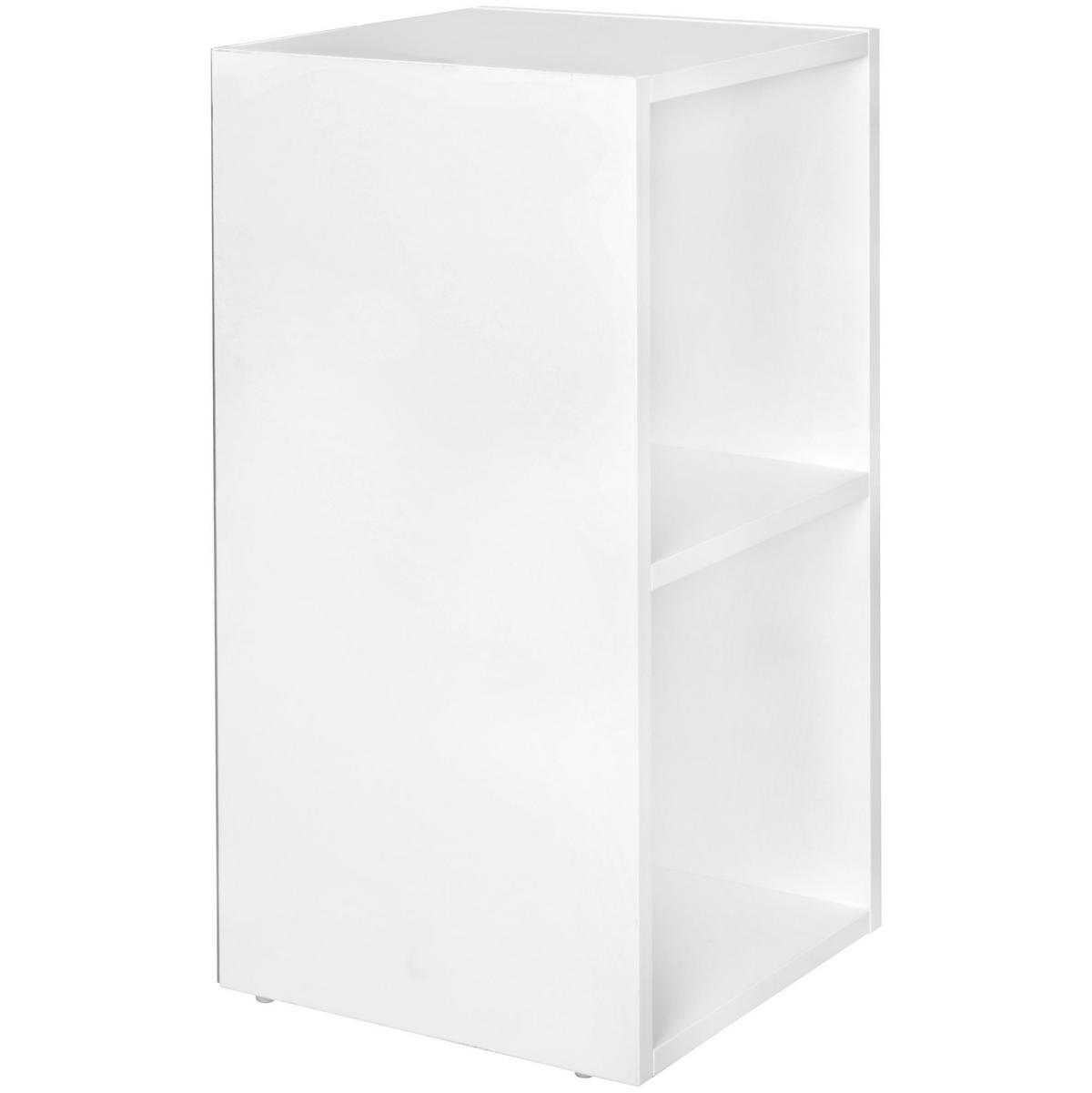 REGAL Melamin 2 Fächer Kompakt CERVINO, Weiß 30x30x60 cm - Weiß, Holz (30/60/30cm) - KADIMA DESIGN