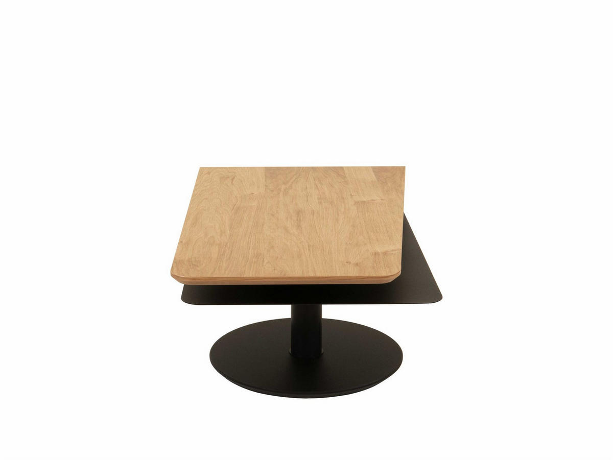 COUCHTISCH höhenverstellbar Charil 100x46x60 Furnier Wildeiche/Schwarz - Wildeiche/Schwarz, Holzwerkstoff (100/60/60cm) - 58aufmkessel