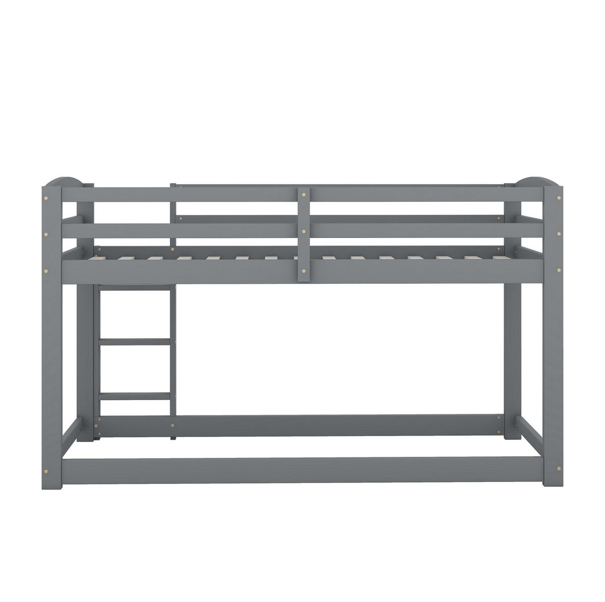 ETAGENBETT 90/200 cm aus Kiefer mit bodennahem Unterbett Natur - Grau, Holz (90/200cm) - Modenvie