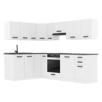 KÜCHE L-Form Janet, ohne Arbeitsplatten, Weiß matt - Weiß, Holz (360/204/60cm) - B BELINI GROUP