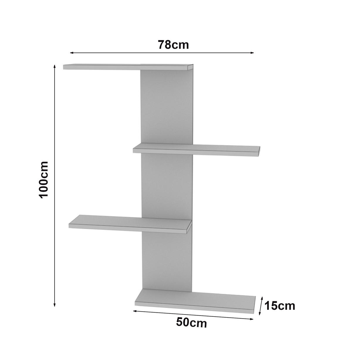 WANDREGAL Hammerfest - Eichefarben/Weiß, Holzwerkstoff (78/100/17cm) - [en.casa]