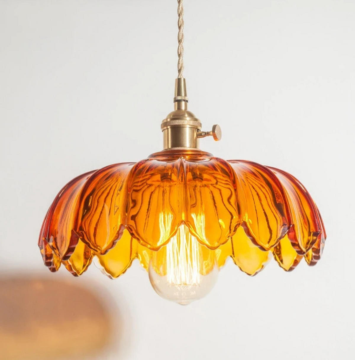 PENDELLEUCHTEN,MESSING und Glas, 220 V, 8 W, 30 cm Durchmesser - Braun, Glas (30/30/150cm) - Weltevree