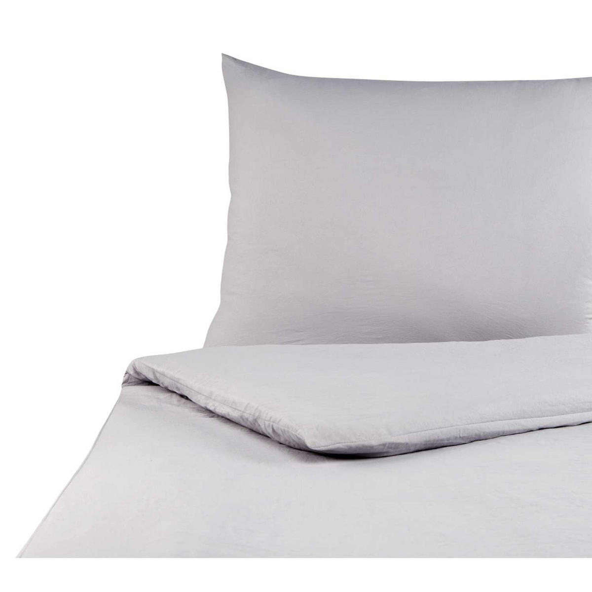 BETTWÄSCHE ENZYME STONE - Silberfarben, Textil (140/200cm) - Lieblings Ding