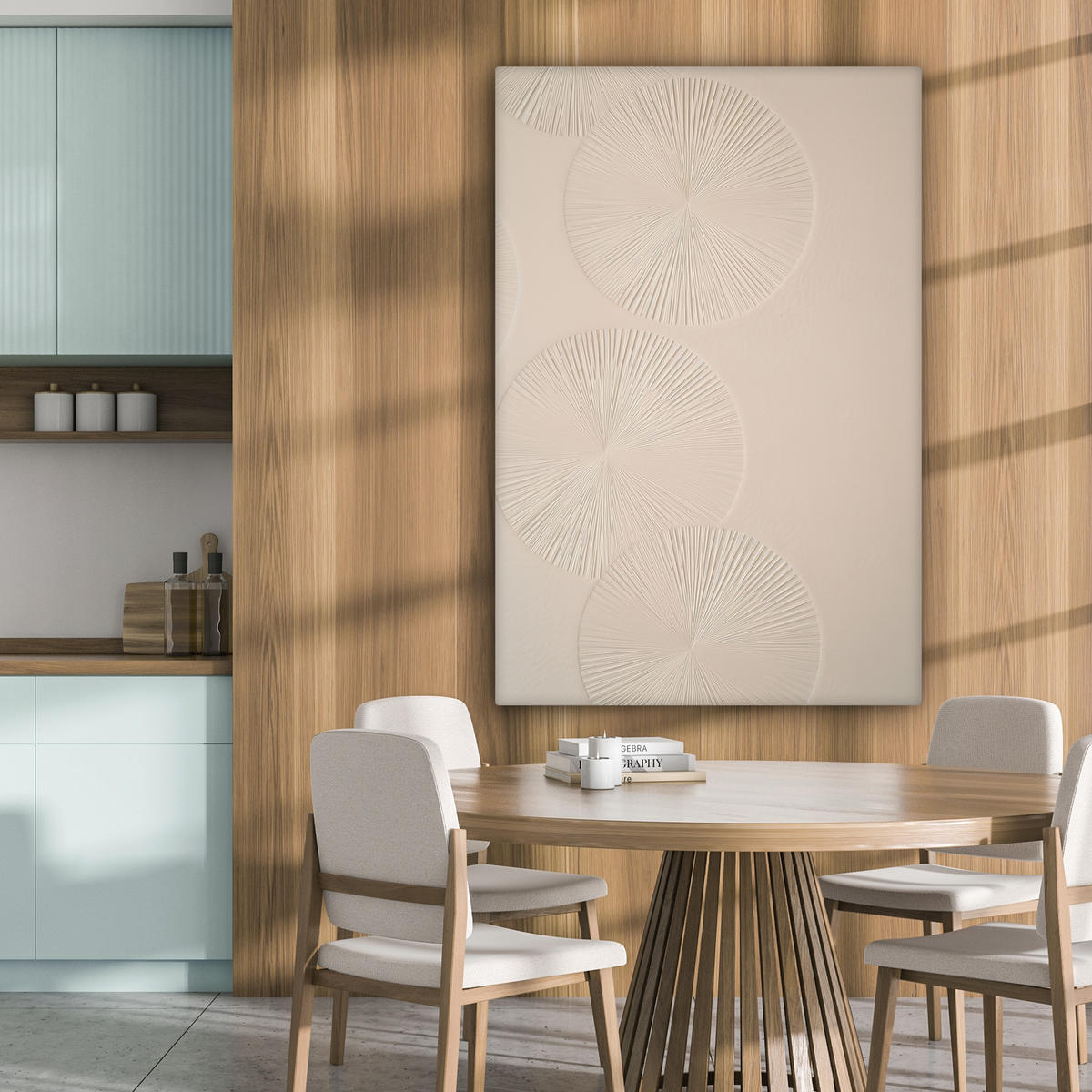 LEINWANDBILD Japandi - Beige - Modern 80x120 cm - Ecru, Textil (80/120cm) - MuchoWow