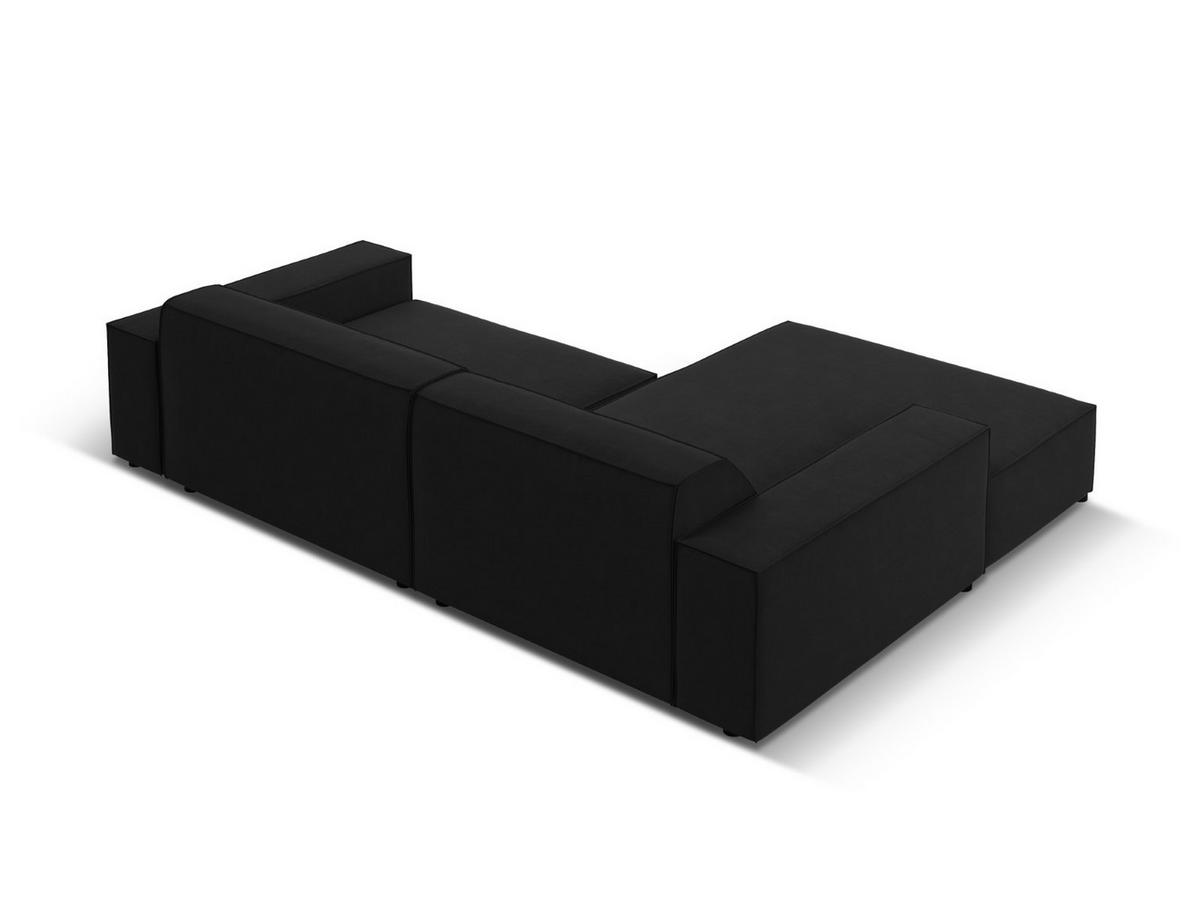 MODULARES-ECKSOFA links Jodie aus Samt schwarz 3 Sitzplätze - Schwarz, Textil (166/224cm) - Micadoni